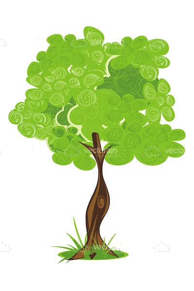 Abstract Illustrated Tree